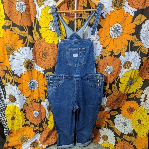 Levi's Jeans Plus Size Levis Red Label Cropped Blue Denim Bib